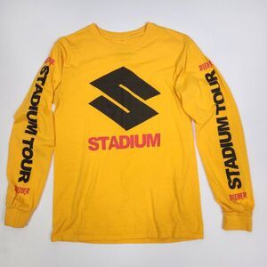 Team Bieber 2017 Purpose The Stadium Tour Motocross Style LS Doublesided Tee S
